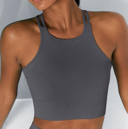 Sleeveless Running & Yoga Crop Top