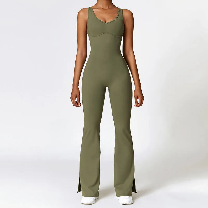 Flared Yoga Jumpsuit