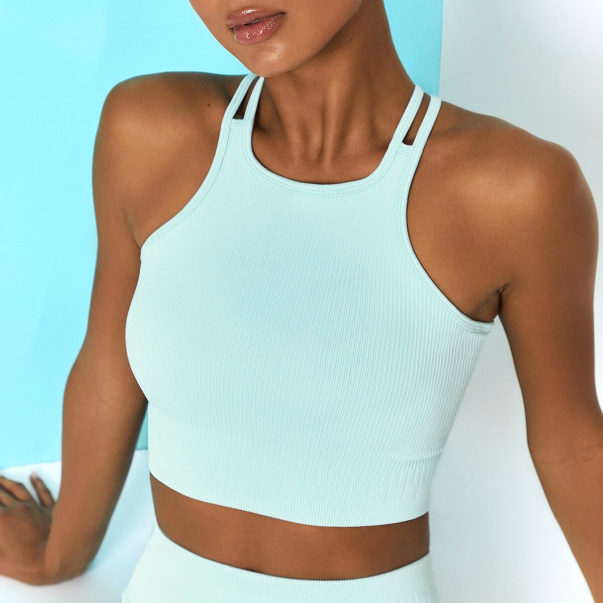 Sleeveless Running & Yoga Crop Top